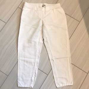 Gap small maternity white linen ankle length